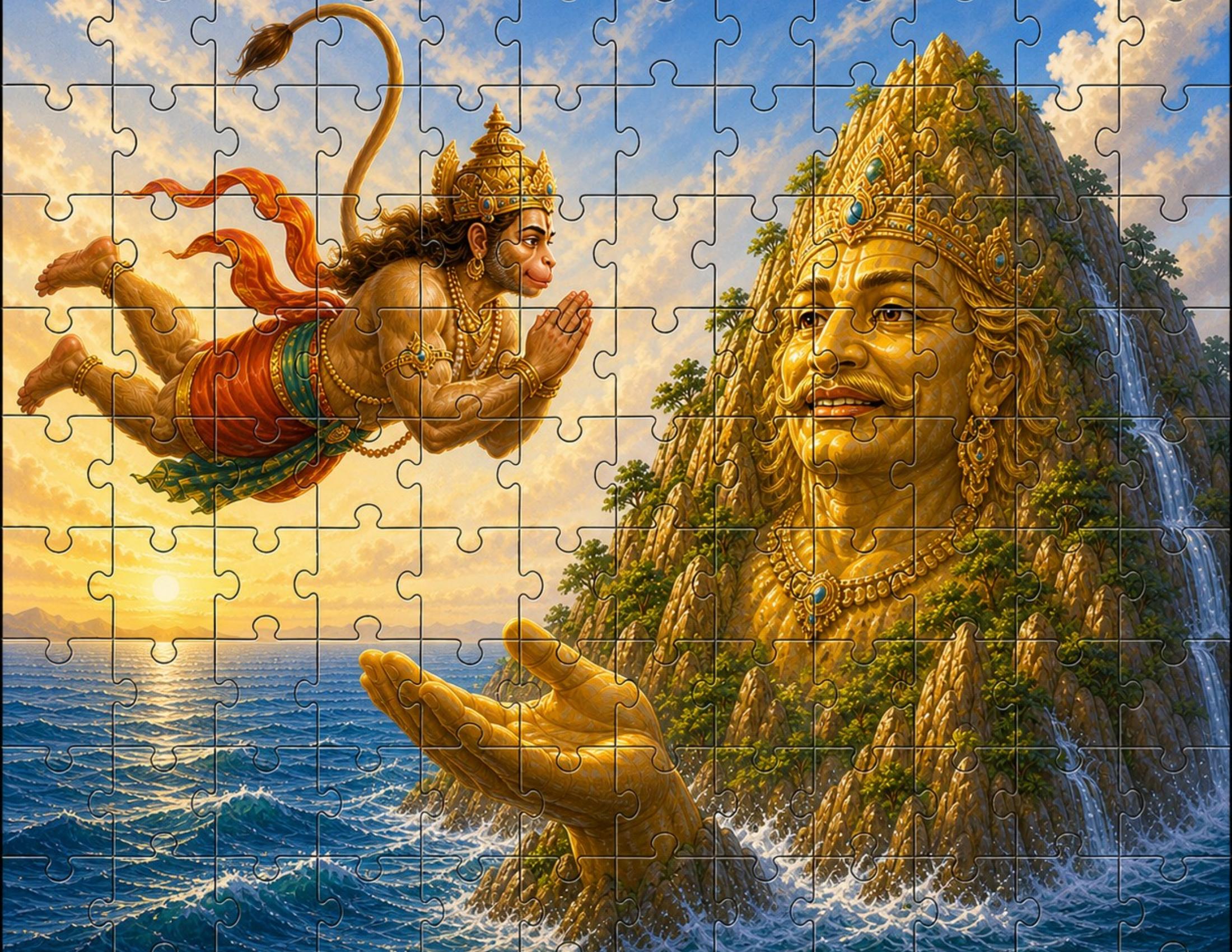 Hanuman & Mainaka Mountain — 300 Piece Journey Puzzle